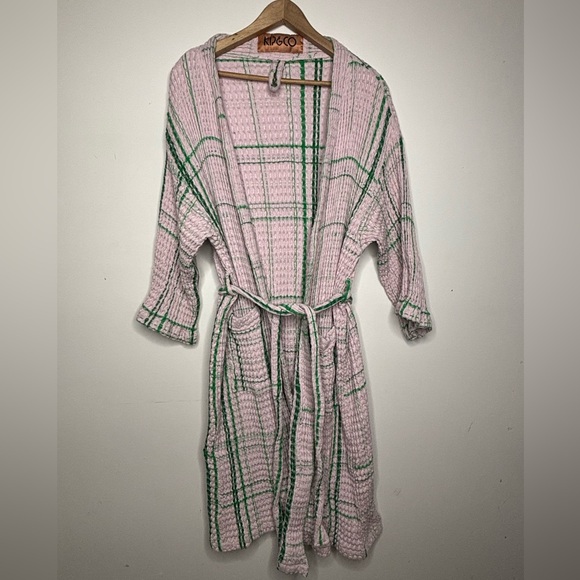 Kip&Co Plaid Waffle Bathrobe - Picture 4 of 7